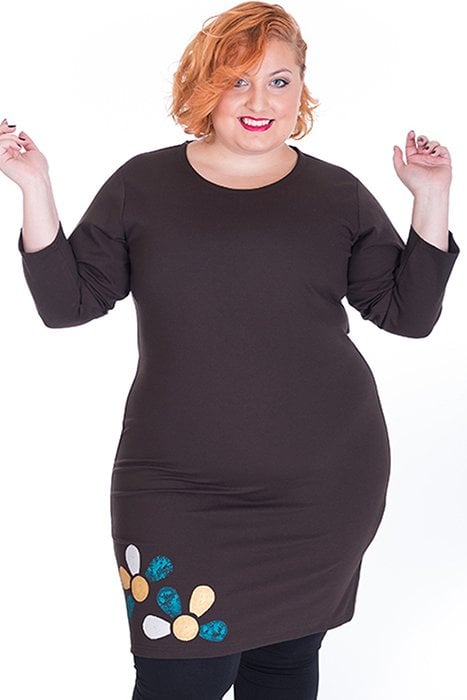susana escribano Vestido con flor tejido en spandex Devoluciones gratuitas