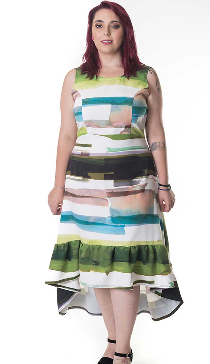 susana escribano Vestido de fiesta con cola en espalda Gran oferta