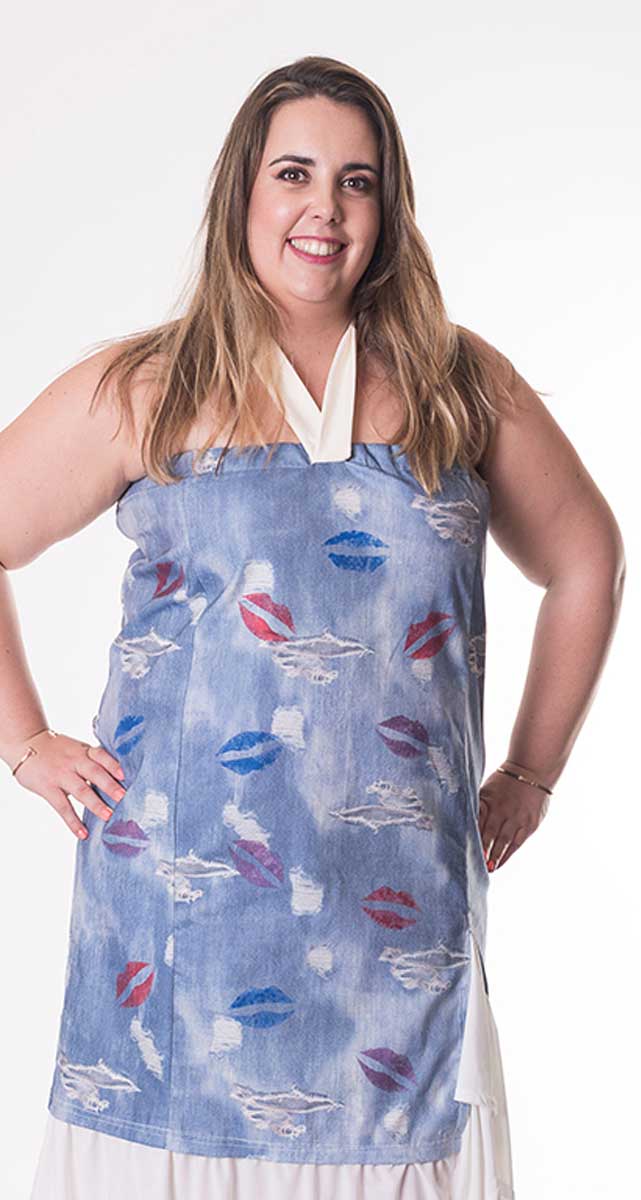 susana escribano Vestido tejano de palabra de honor Mejor oferta