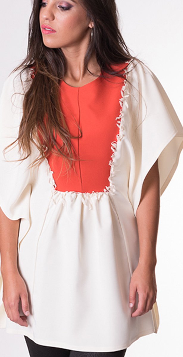 susana escribano Una blusa original diferente. Naranja Último día