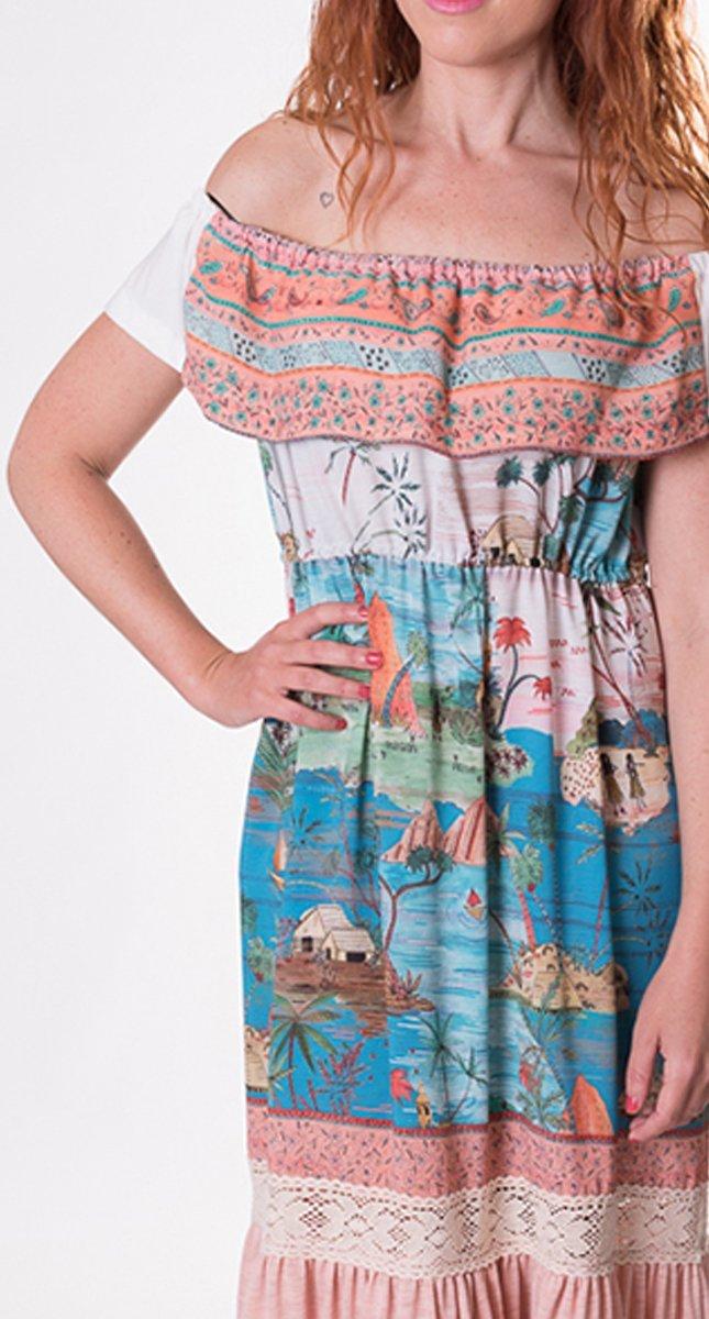 susana escribano Vestido de bambula vestido midi