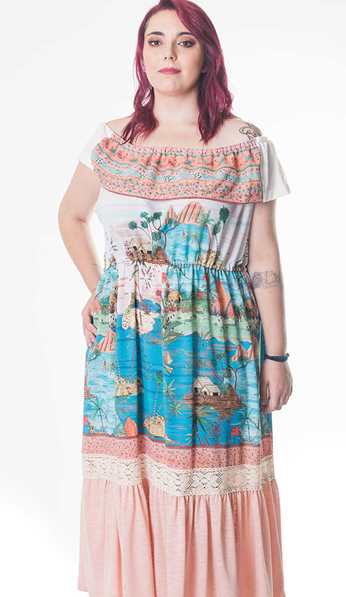 susana escribano Vestido de bambula vestido midi Solo hoy