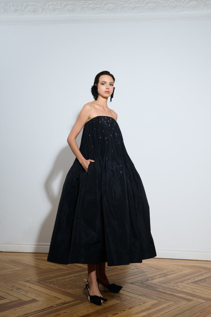 the 2nd skin co. Vestido palabra de honor con cristales Rebajas top