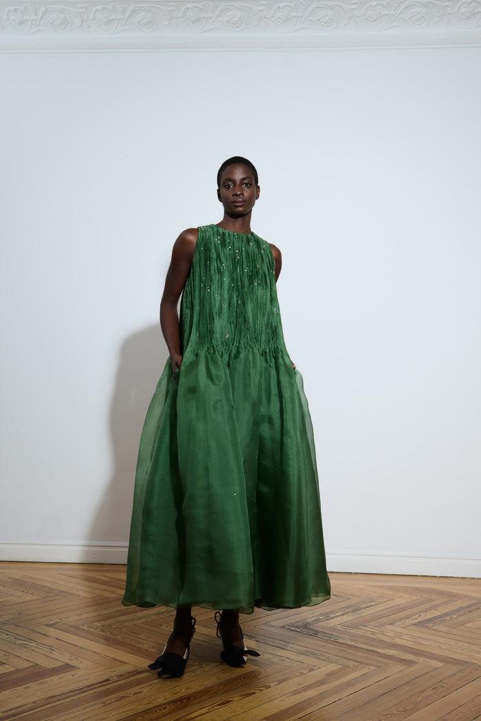 the 2nd skin co. Vestido midi de organza con cristales the 2nd skin co. Vestido midi de organza con cristales