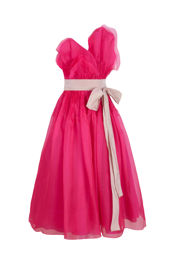 the 2nd skin co. Vestido midi con volante ÚLTIMAS EDICIONES