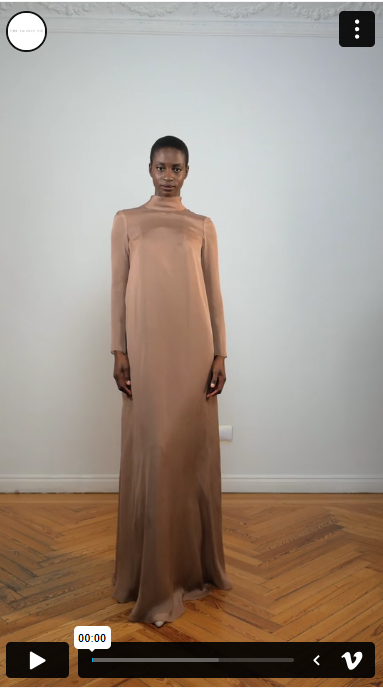 the 2nd skin co. Vestido largo de muselina de seda Precio de fábrica