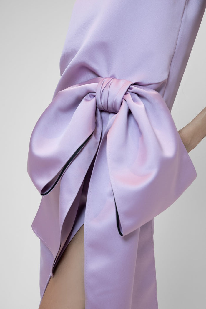 the 2nd skin co. Vestido midi sin mangas con lazo Tienda