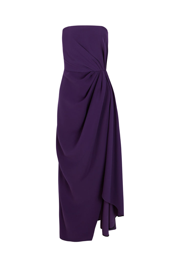 the 2nd skin co. Vestido strapless drapeado