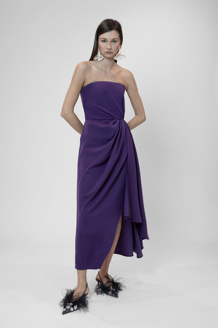 the 2nd skin co. Vestido strapless drapeado Últimos 2 días