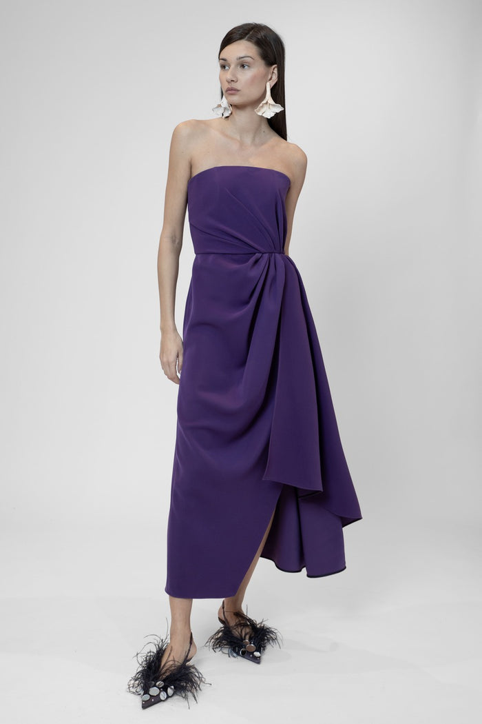 the 2nd skin co. Vestido strapless drapeado Últimos 2 días