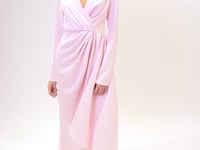 the 2nd skin co. Vestido midi drapeado de manga larga Último día