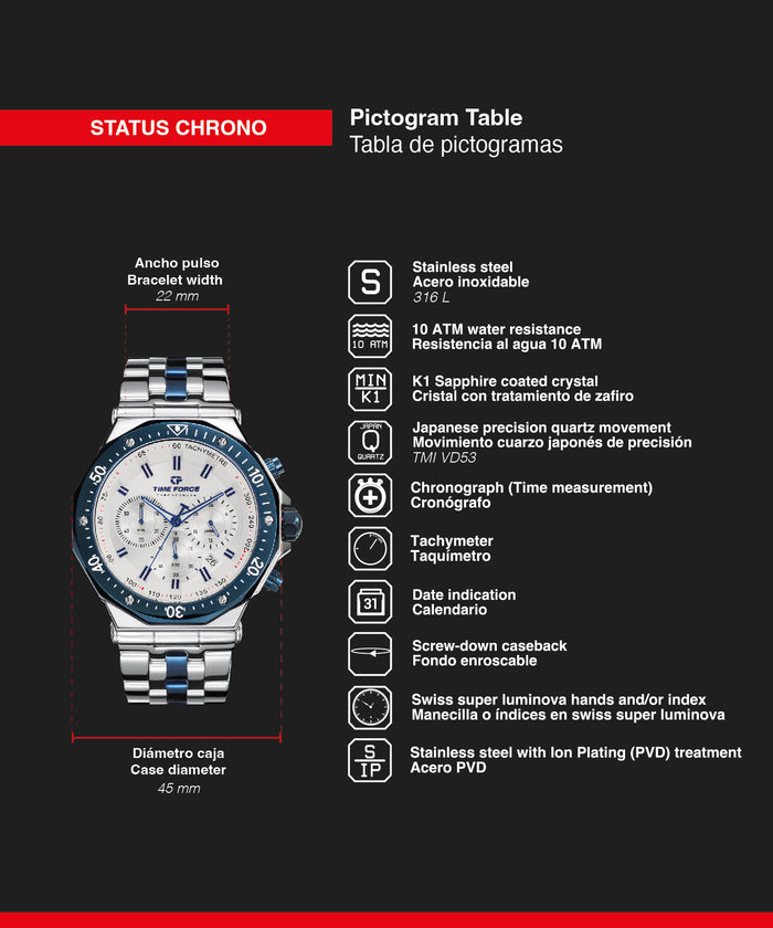 time force Status Chrono Precio de fábrica