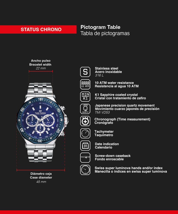 time force Status Chrono Promoción por tiempo limitado