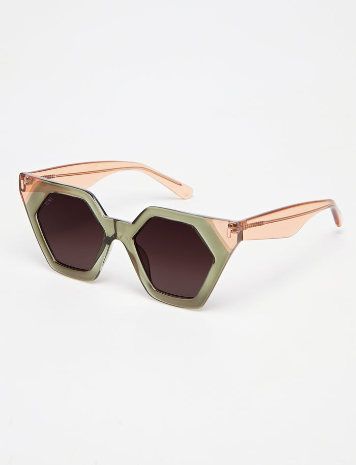 tiwi HEXAGON II Bicolor Shiny Green / Pink Venta caliente