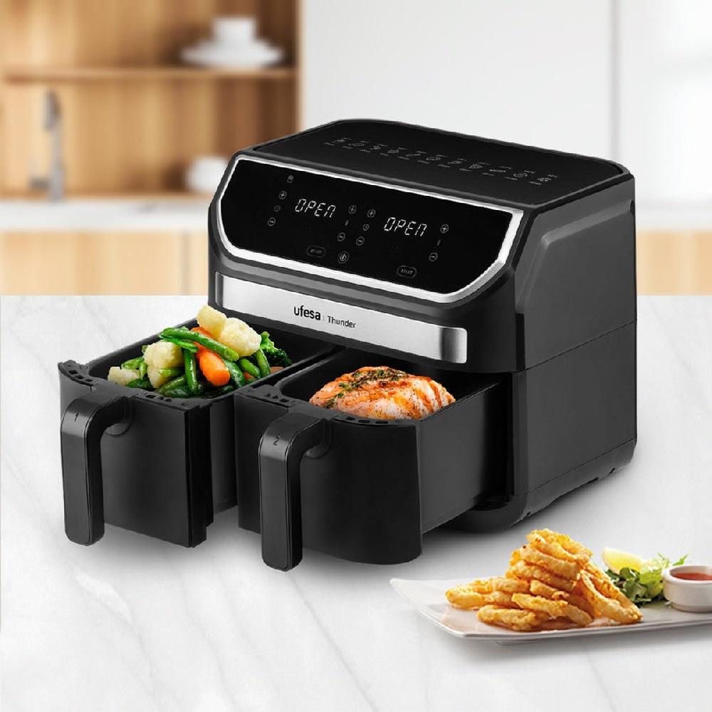 ufesa Freidora de aire digital doble cubeta 9L Thunder Rebajas de fin de temporada