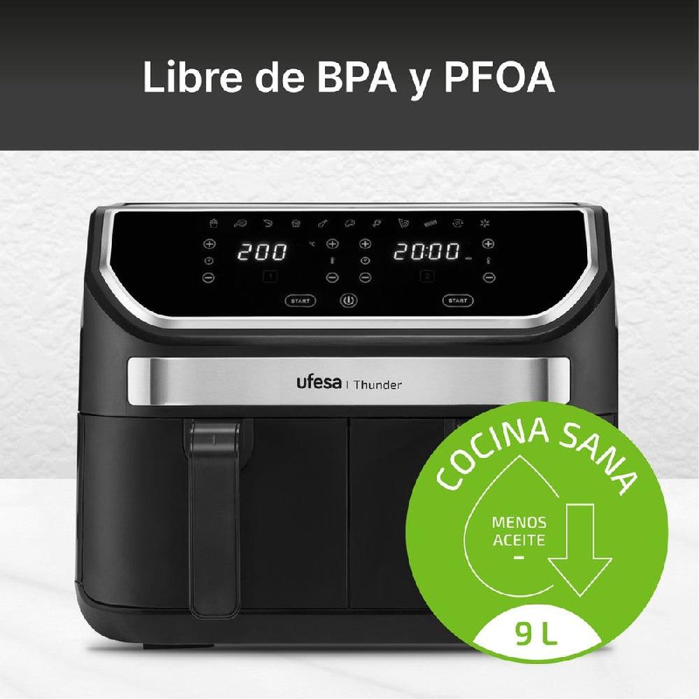 ufesa Freidora de aire digital doble cubeta 9L Thunder Rebajas de fin de temporada