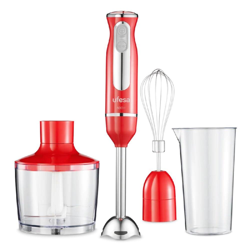 ufesa Batidora de mano BP3443 Rouge 600W con accesorios