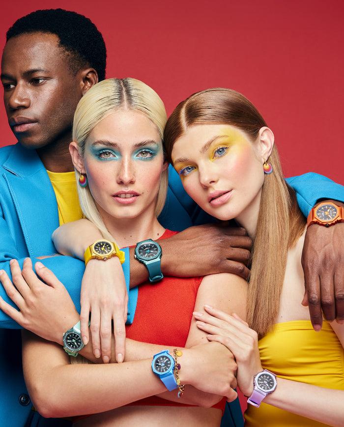 viceroy Reloj de mujer con caja de aluminio y correa de silicona morada Envío gratis