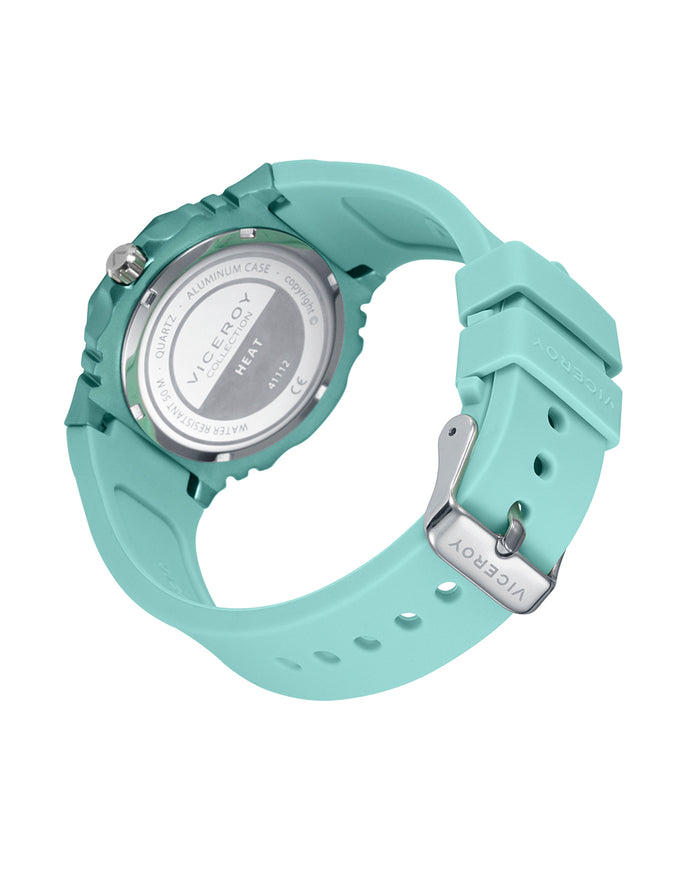 viceroy Reloj de mujer con caja de aluminio y correa de silicona con verde Últimos 3 días