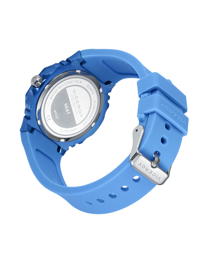viceroy Reloj de mujer con caja de aluminio y correa de silicona azul Último día