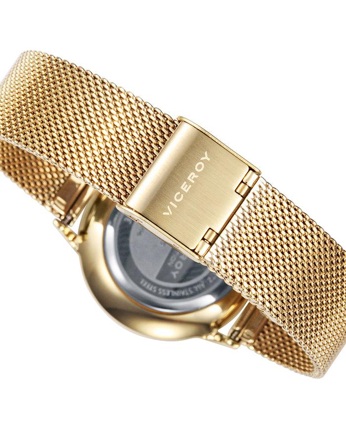 viceroy Reloj de mujer Kiss de acero IP dorado y malla milanesa Superdescuento