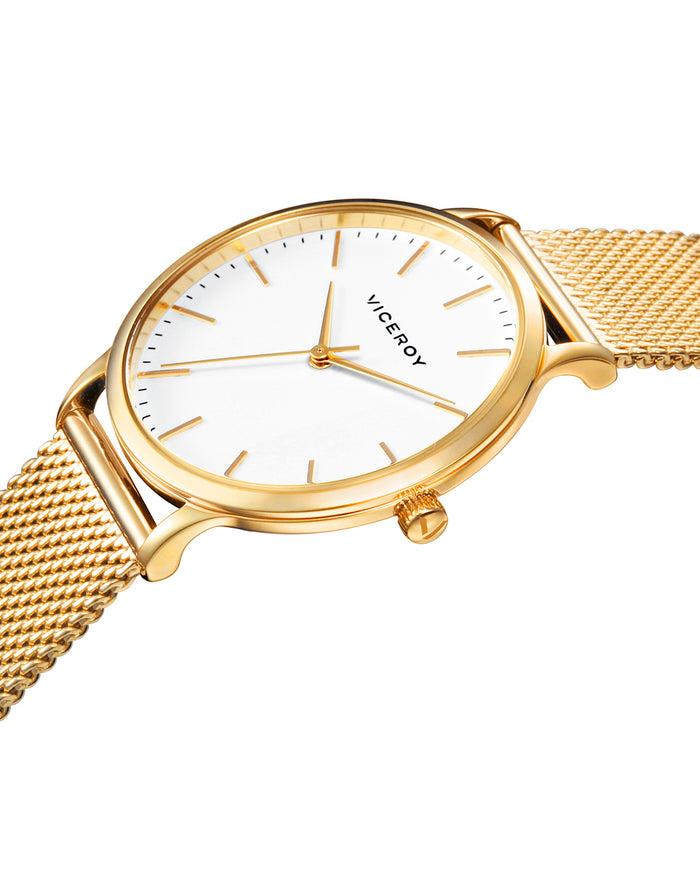 viceroy Reloj de mujer Kiss de acero IP dorado y malla milanesa Superdescuento