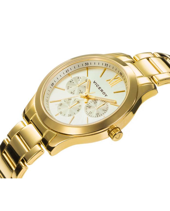 viceroy Reloj de mujer Chic multifunción de acero con IP dorado Ahorra y exporta