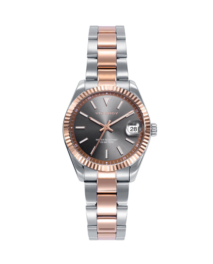 viceroy Reloj de mujer Chic con caja y brazalete de acero bicolor