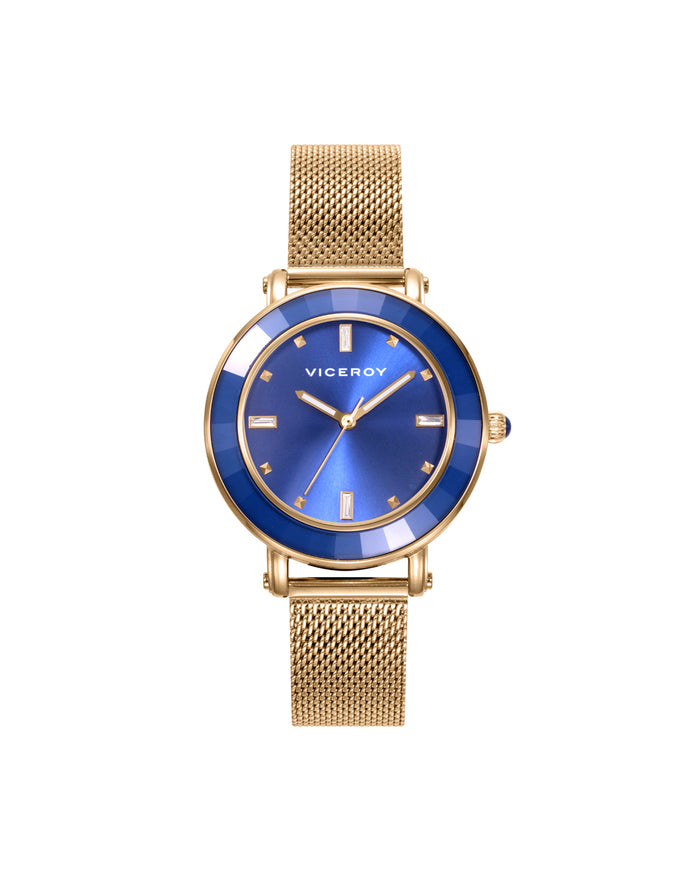 viceroy Reloj de Mujer Chic caja y malla milanesa de acero en Ip dorado