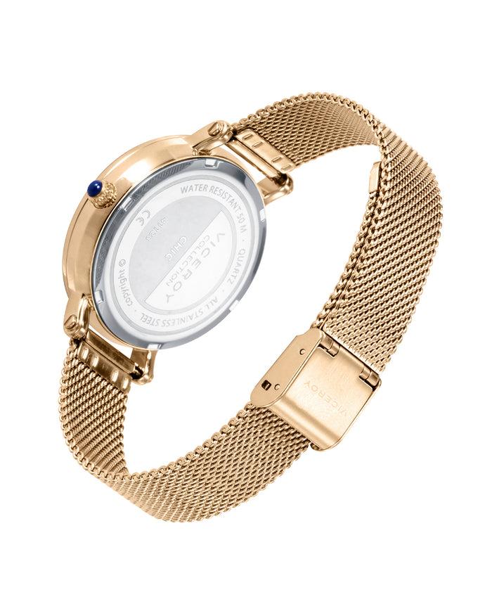 viceroy Reloj de Mujer Chic caja y malla milanesa de acero en Ip dorado Ventas relámpago