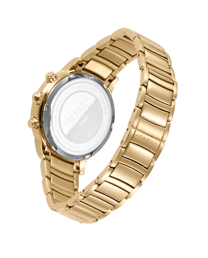 viceroy Reloj de Mujer multifunción de acero con terminación en Ip dorado Oferta especial de fábrica