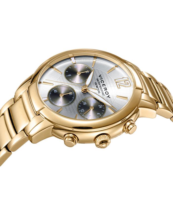 viceroy Reloj de Mujer multifunción de acero con terminación en Ip dorado Oferta especial de fábrica