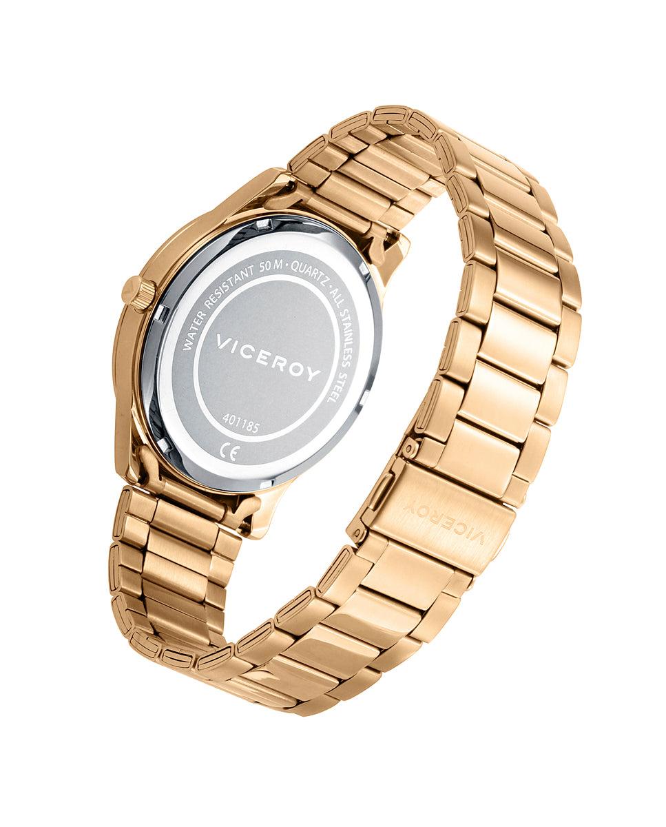 viceroy Reloj de hombre Magnum tres agujas de acero correa de Ip dorado Oferta exclusiva