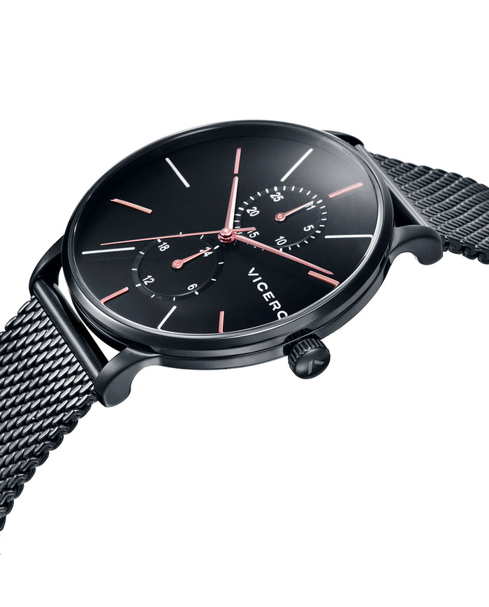 viceroy Reloj de hombre Beat multifunción de acero con IP negra Ofertas especiales