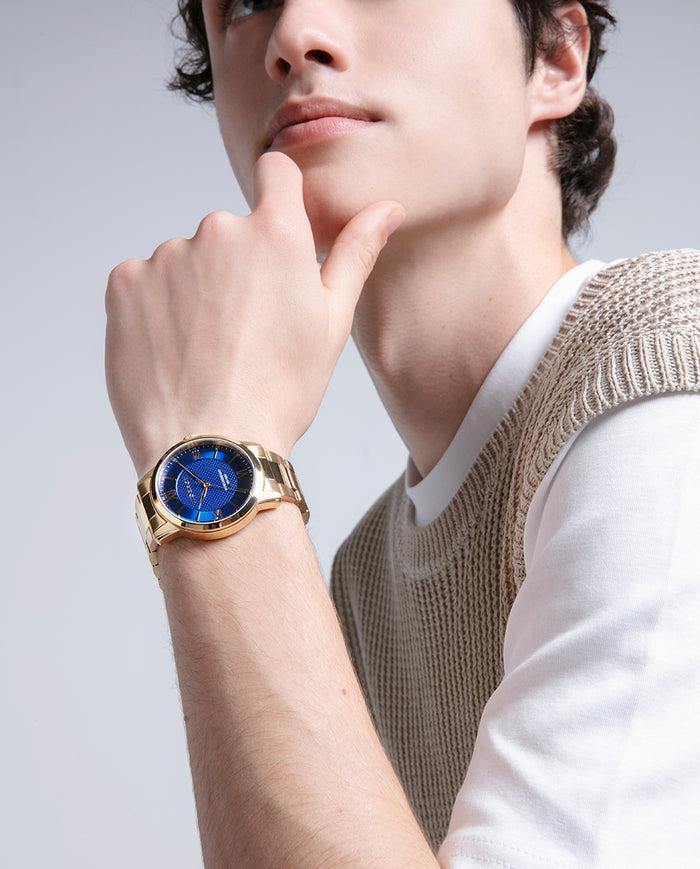 viceroy Reloj en acero dorado con esfera azul y agujas doradas Rebajas