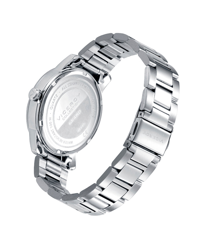 viceroy Reloj de acero para hombre con esfera blanca y números árabes Ofertas