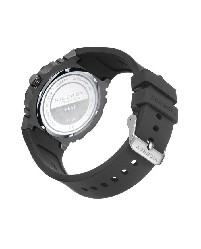 viceroy Reloj de hombre con caja de aluminio y correa de silicona negra En oferta