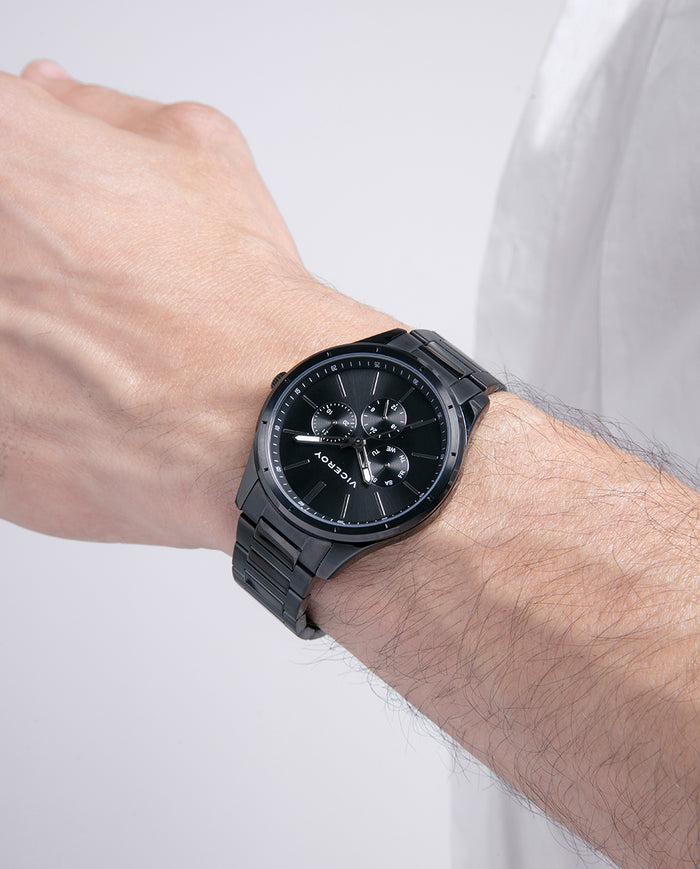 viceroy Reloj con correa y esfera en acero negro con cronógrafo Descuento