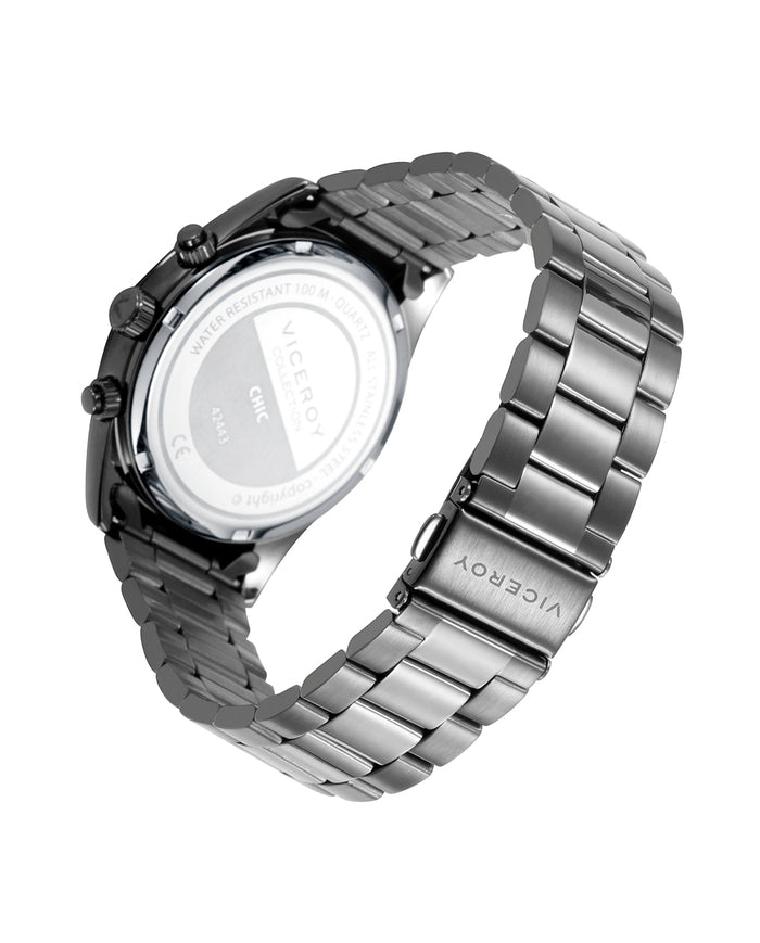 viceroy Reloj de hombre Chic con caja y brazalete de acero Ip gris Envío gratis