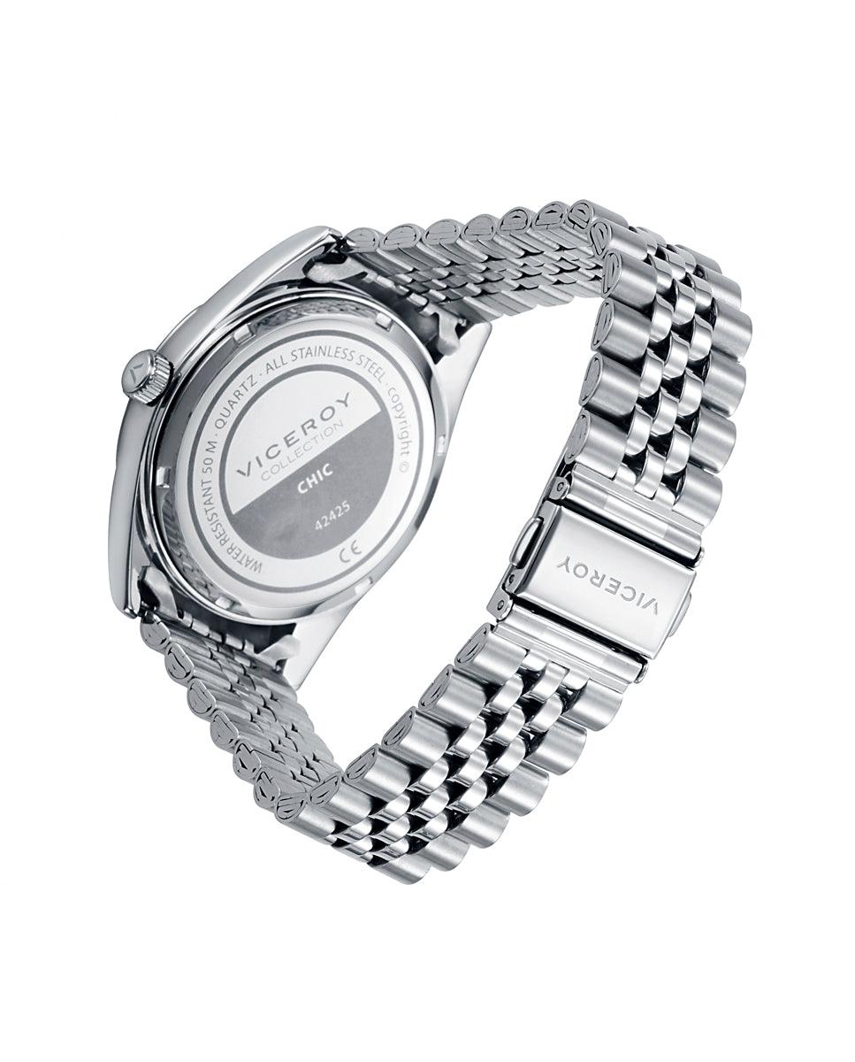 viceroy Reloj de hombre Chic de acero con esfera verde y bisel IP dorado Último día