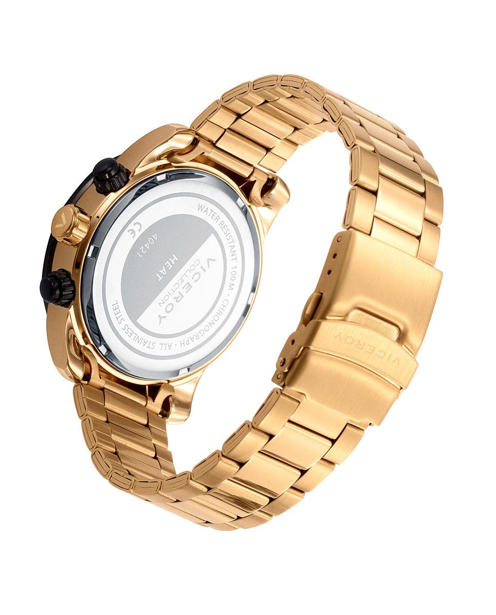 viceroy Reloj de hombre Heat cronógrafo de acero en Ip dorado Promoción trimestral