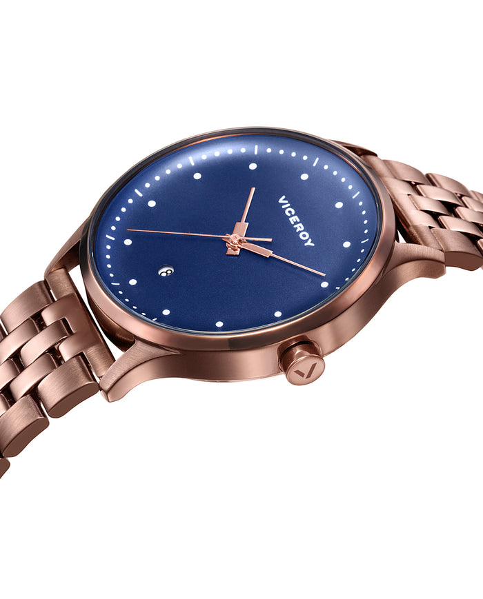viceroy Reloj de hombre Switch 3 agujas de acero con IP marrón Limitado a 3 días