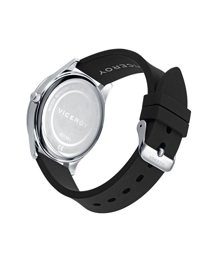 viceroy Reloj de hombre con correa de silicona y esfera negra con movimiento de cuarzo En oferta