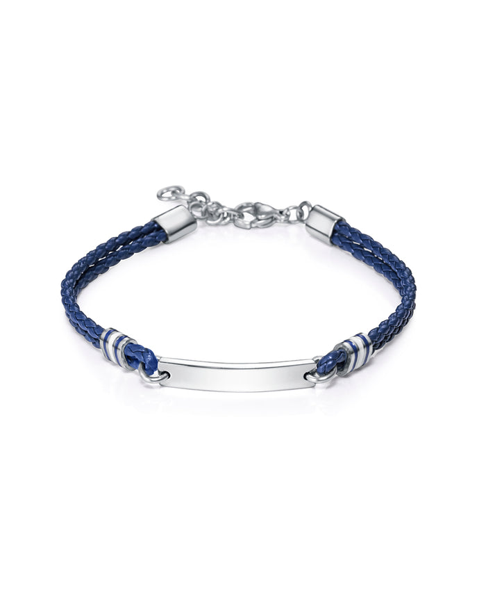 viceroy Reloj de niño con caja de acero y esfera azul. Pulsera de piel trenzada azul con placa de acero y detalles en esmalte de regalo Rebajas baratas