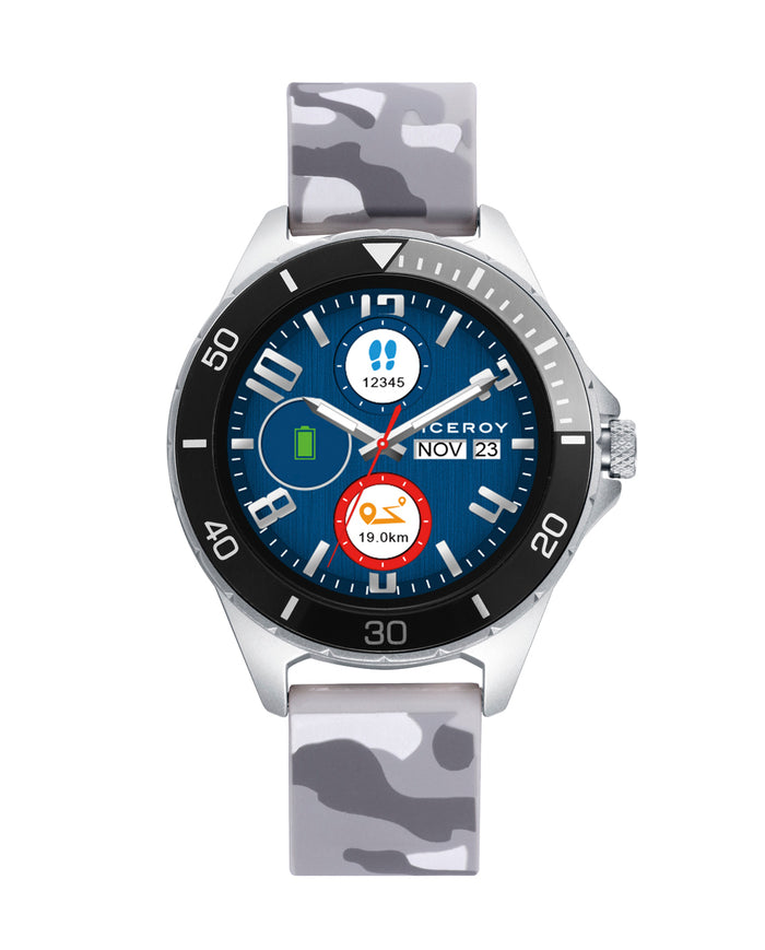 viceroy Smartwatch infantil Smartpro con correa de silicona negra y correa adicional con estampado de camuflaje gris Rebajas de fábrica