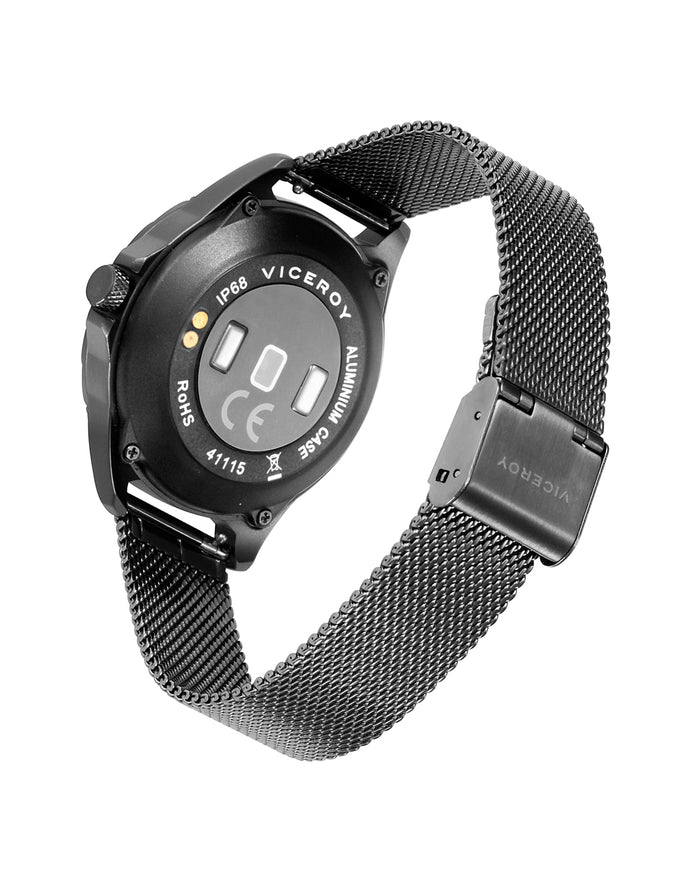 viceroy Smartwatch infantil Smartpro con malla milanesa Ip gris y correa adicional de silicona negra Ventas relámpago