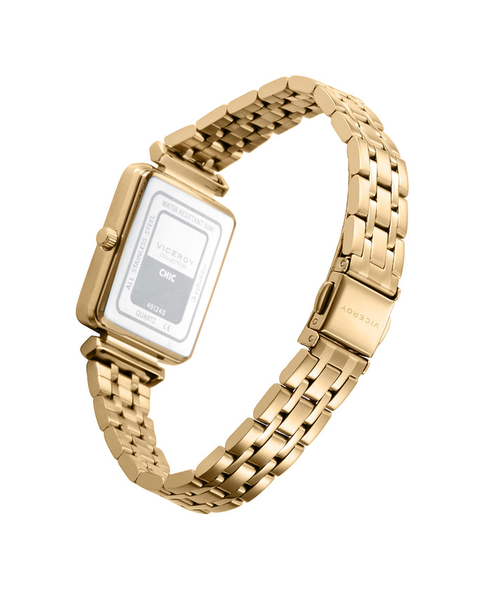 viceroy Reloj caja de acero Ip dorado y brazalete de acero Ip dorado con movimiento cuarzo Rebajas top