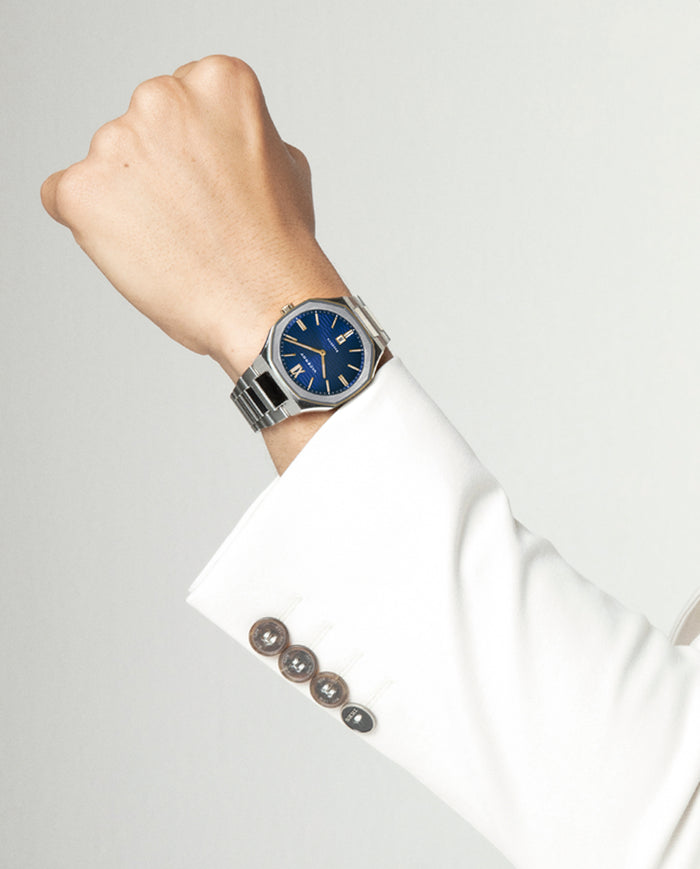 viceroy Reloj colección Laura Escanes caja de acero con doble bisel en acero Ip dorado con cristal zafiro 10 atm y brazalete de acero con movimiento cuarzo Oferta especial