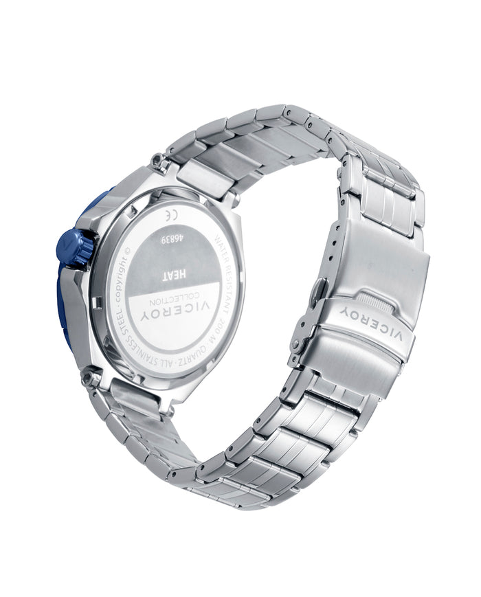 viceroy Reloj caja de acero con bisel azul 20 atm y brazalete de acero con movimiento cuarzo COMPRAR AHORA