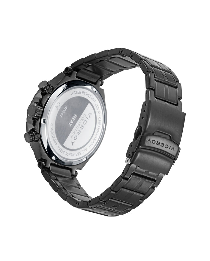 viceroy Reloj caja de acero Ip negro con bisel en color verde 20 atm y brazalete de acero Ip negro con movimiento cuarzo Solo queda un día